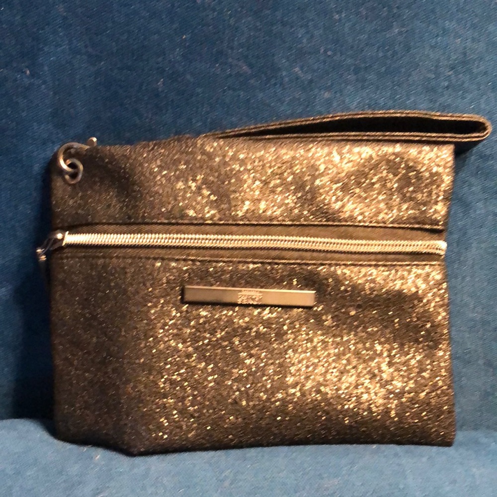 Glittery Black Wristlet